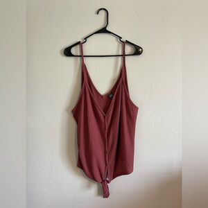 Wild Fable Button-Down/tie shirt- Mauve